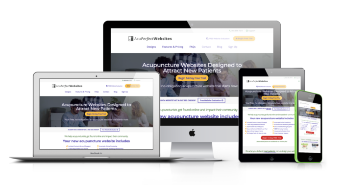 Websites designed for Acupuncturists | AcuPerfect Websites | Monitors
