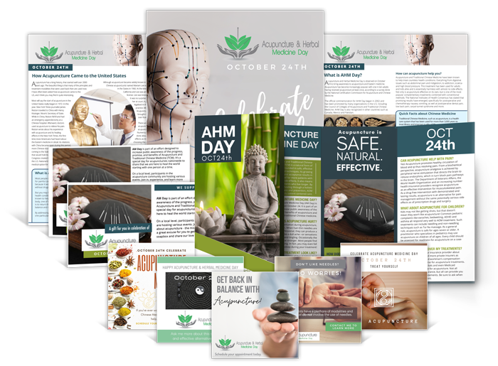 Acupuncture & Herbal Medicine Day Marketing Kit | Product Shot